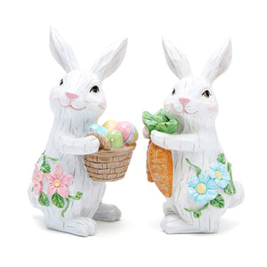Hodao 2PCS Easter Bunny Couple Decorations