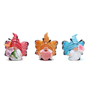 Hodao Set of 3 Spring Butterfly Gnomes Decorations