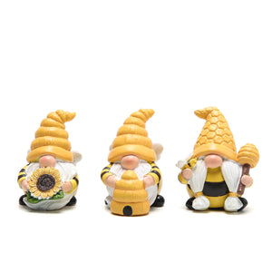 Hodao 3 PCS Bumble Bee Spring Gnome Decorations