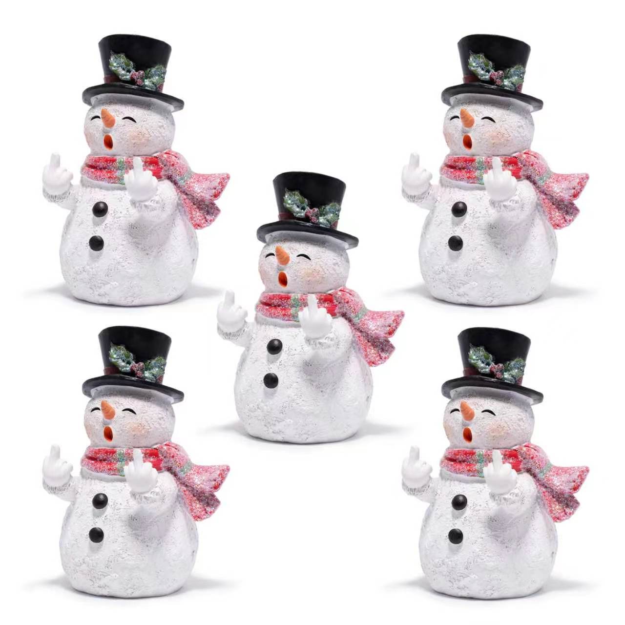Hodao Funny Snowman Figurine – Whimsical Winter & Year-Round Home Decor