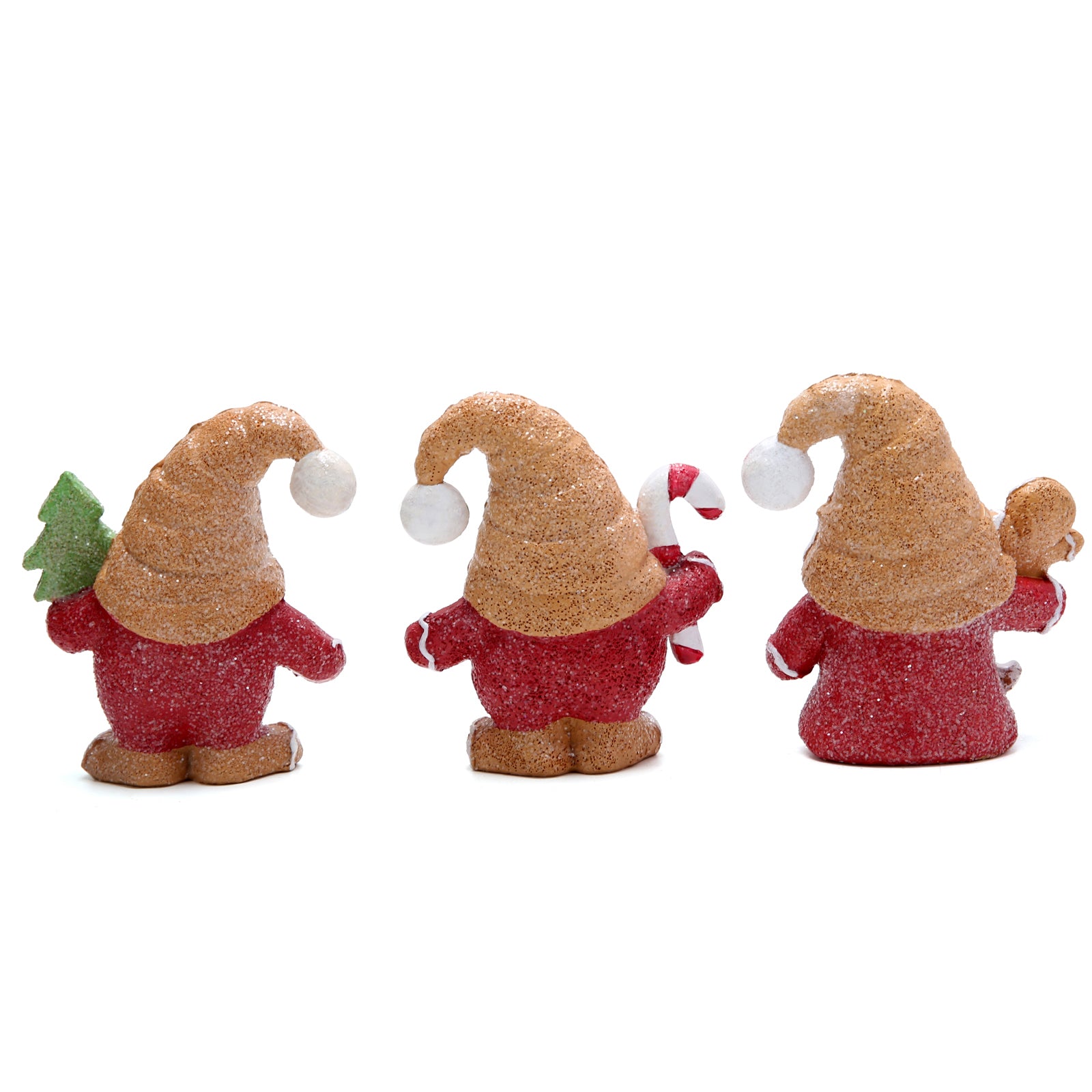 Hodao Christmas Gingerbread Gnomes Trio Decorations for Home