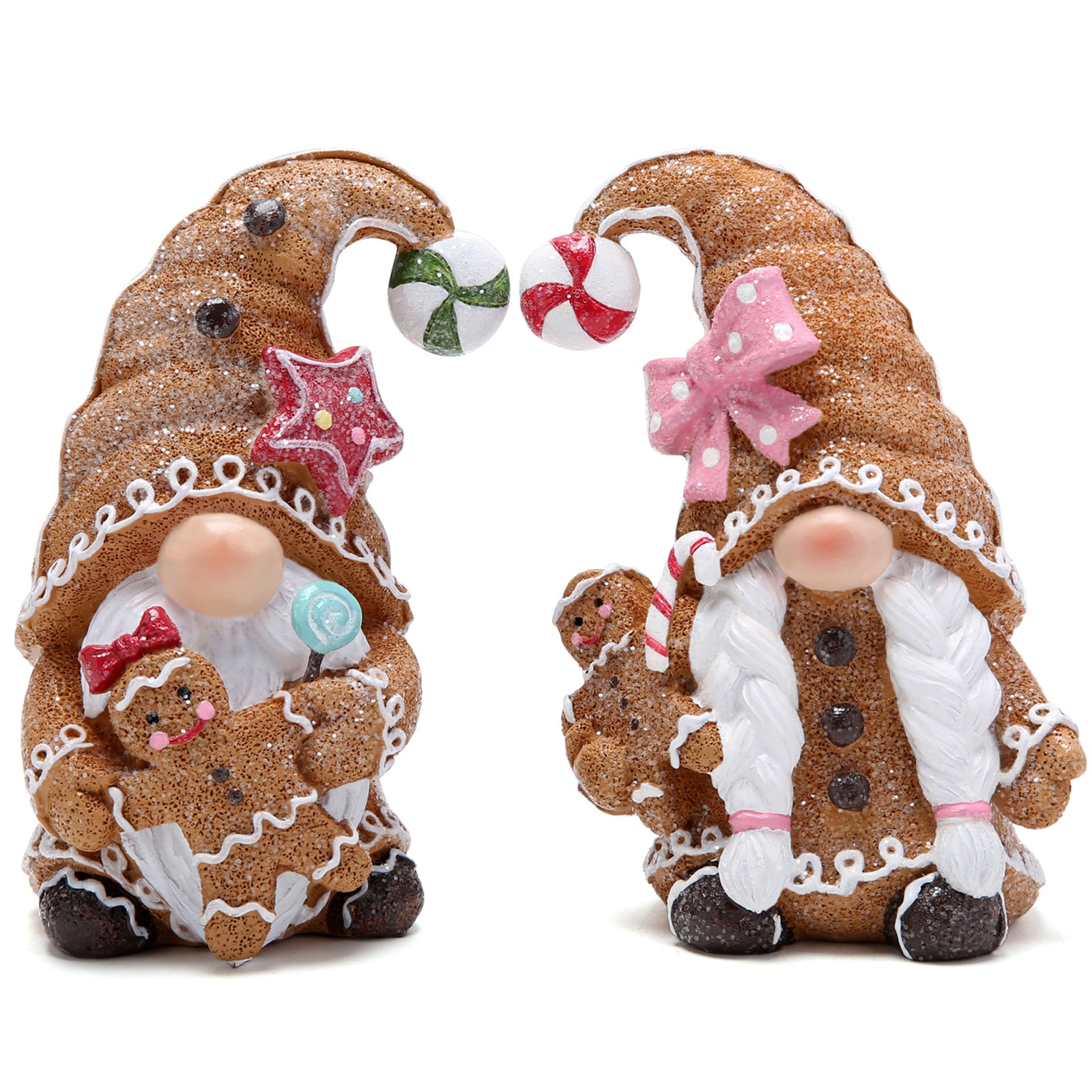 Hodao 2 PCS Christmas Gingerbread Man Gnomes