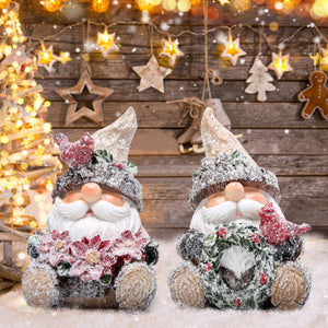 Hodao Woodland Santa Claus Gnomes Christmas Decorations for Home