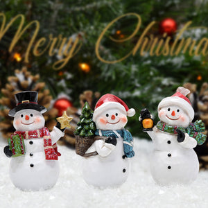 Hodao 3 PCS Christmas Snowman Decorations for Home Xmas Gifts