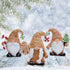 Hodao Christmas Gingerbread Gnomes Trio Decorations for Home