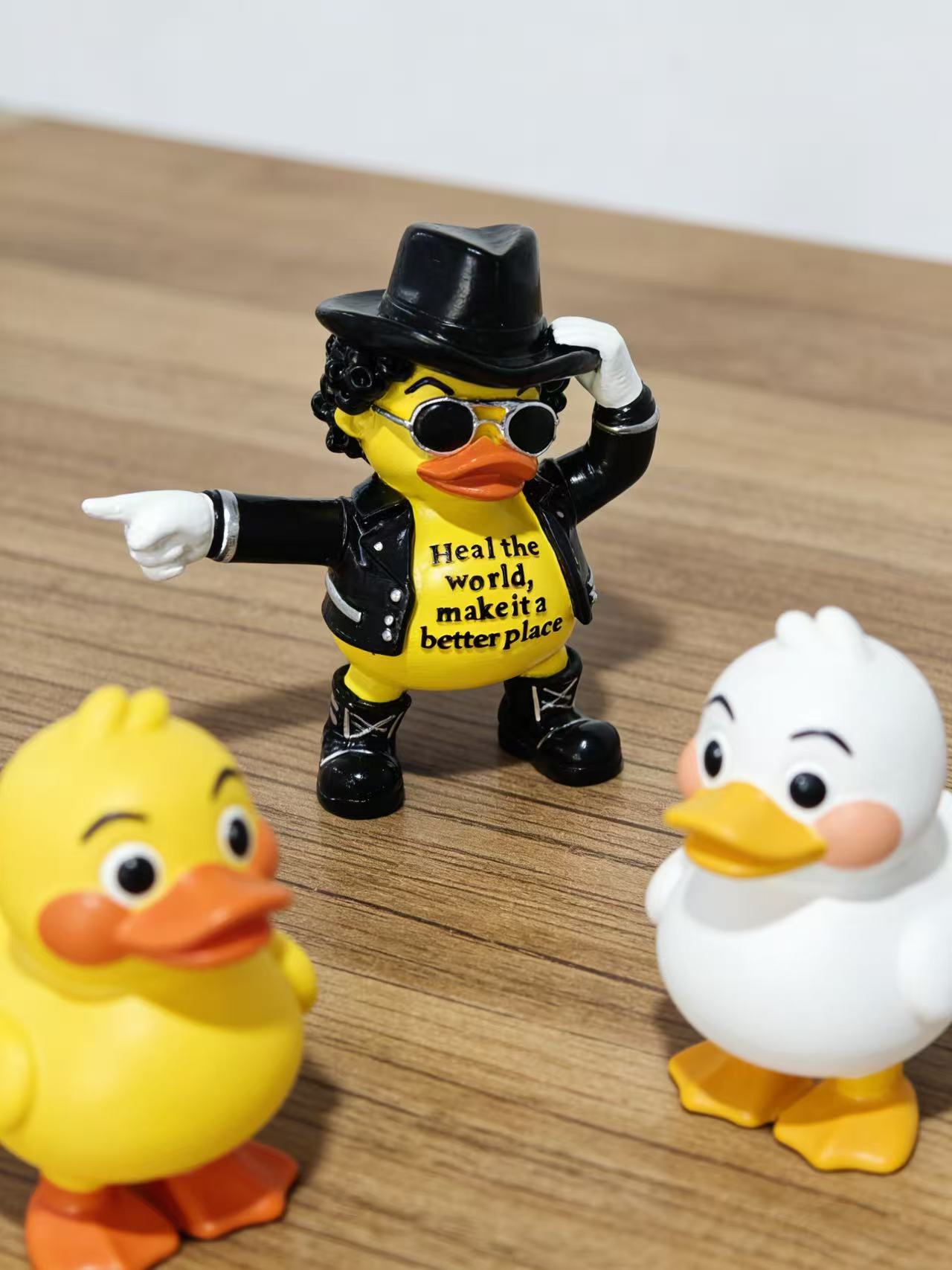 Hodao Michael Duck Figurine – 80s Pop Icon Vibe Reset Decor, Funny Gag Gift for Adults to Dance Through the Grind
