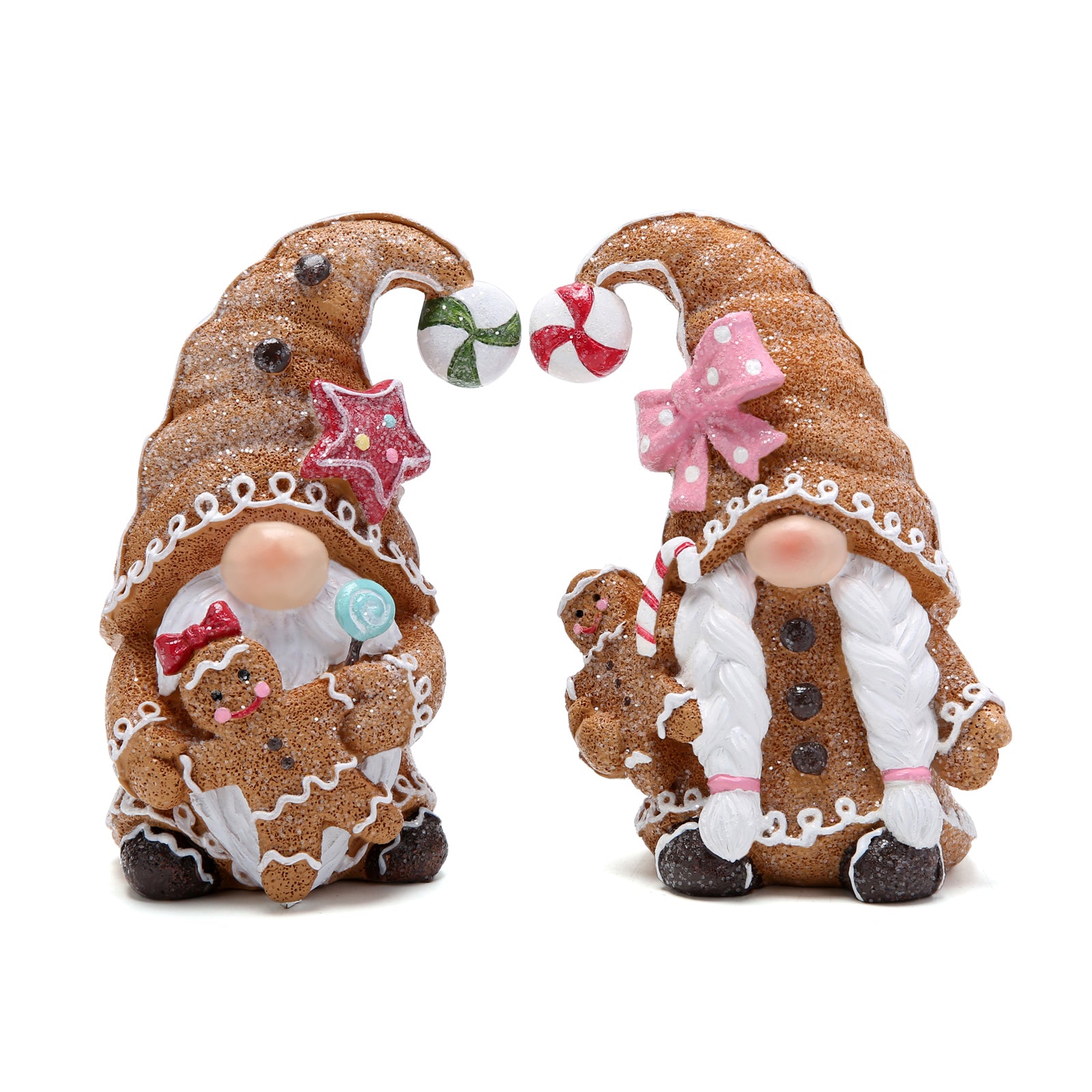 Hodao 2 PCS Christmas Gingerbread Man Gnomes