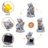 Hodao  Solar Cat Statue with Glowing Butterfly, Outdoor Garden Cat Figurine Decor for Yard Lawn Patio, Resin Solar Animal Sculpture with LED Light for Garden Landscape Decoration