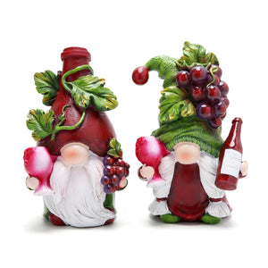 Hodao Red Wine Gnomes Figurines Home Party Decor