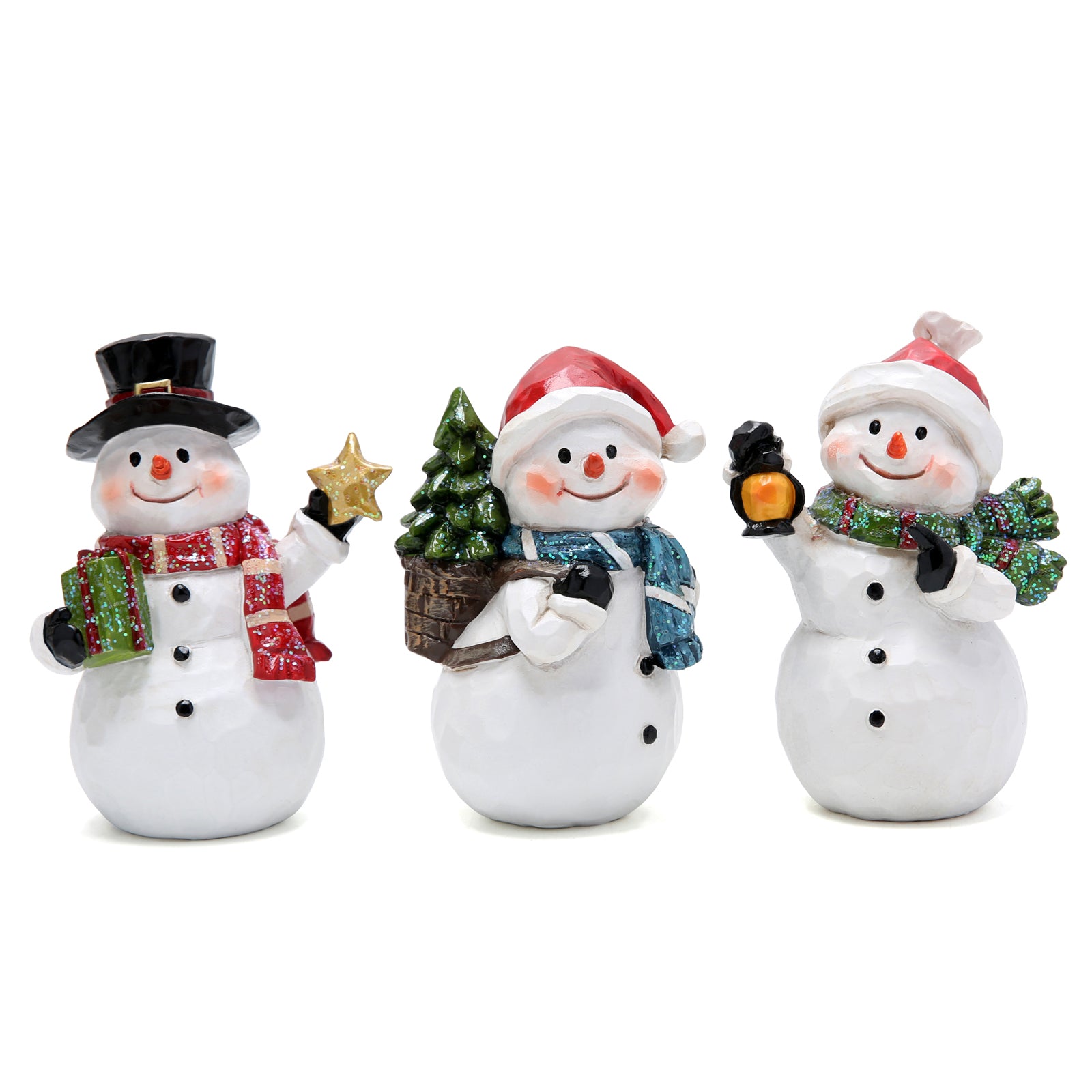 Hodao 3 PCS Christmas Snowman Decorations for Home Xmas Gifts