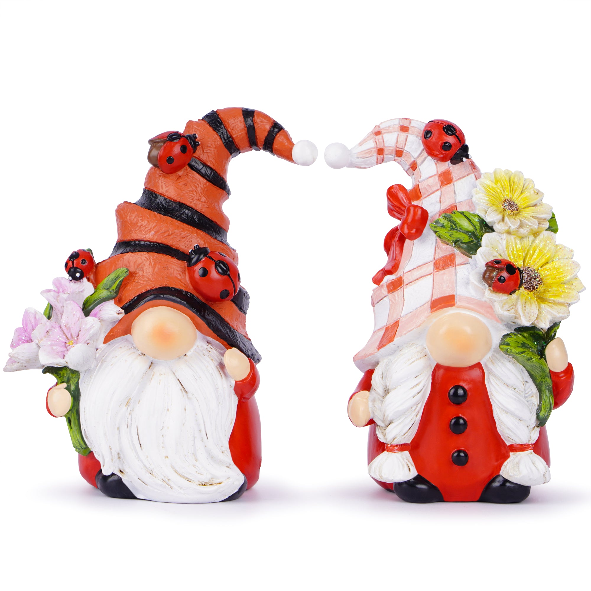 Spring Ladybug Dwarfs Adorn Ladybug Lovers Dwarfs Adorn Gifts Summer Dwarfs Statue Ladybug Dwarfs Outdoor Garden Adorn Ladybug sculptures present to mom and Grandma