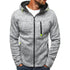 DIOZATIAN Gray S Size Hooded Athletic Jacket Track jackets- Lightweight Breathable Workout Zip-Up Sweatshirt for Men Women
