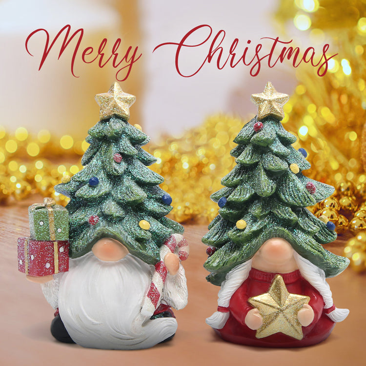 Hodao Christmas Gnomes Decorations with Christmas Tree ,Gifts and candy cane