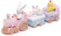 Hodao Easter Train Figurine Bundle (Choose 3/4/6-Piece Set) – Pastel Spring Tabletop Decor Collection with Bunny & Egg Carts, Cute Home Accent for Mantel, Shelf & Tiered Tray, Gift-Ready Easter Decor