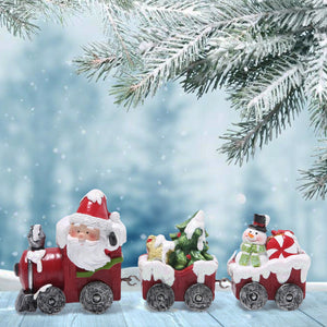 Hodao Christmas Small Train Figurines Decoration Gift Indoor