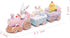 Hodao Easter Train Figurine Bundle (Choose 3/4/6-Piece Set) – Pastel Spring Tabletop Decor Collection with Bunny & Egg Carts, Cute Home Accent for Mantel, Shelf & Tiered Tray, Gift-Ready Easter Decor