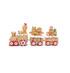 Hodao 9.25” Christmas Gingerbread Man Train Decorations for