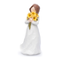 Hodao Warm Embrace Figurine, hand-painted for friends, sunflower lovers, moms & grandmas. (White-Flower)