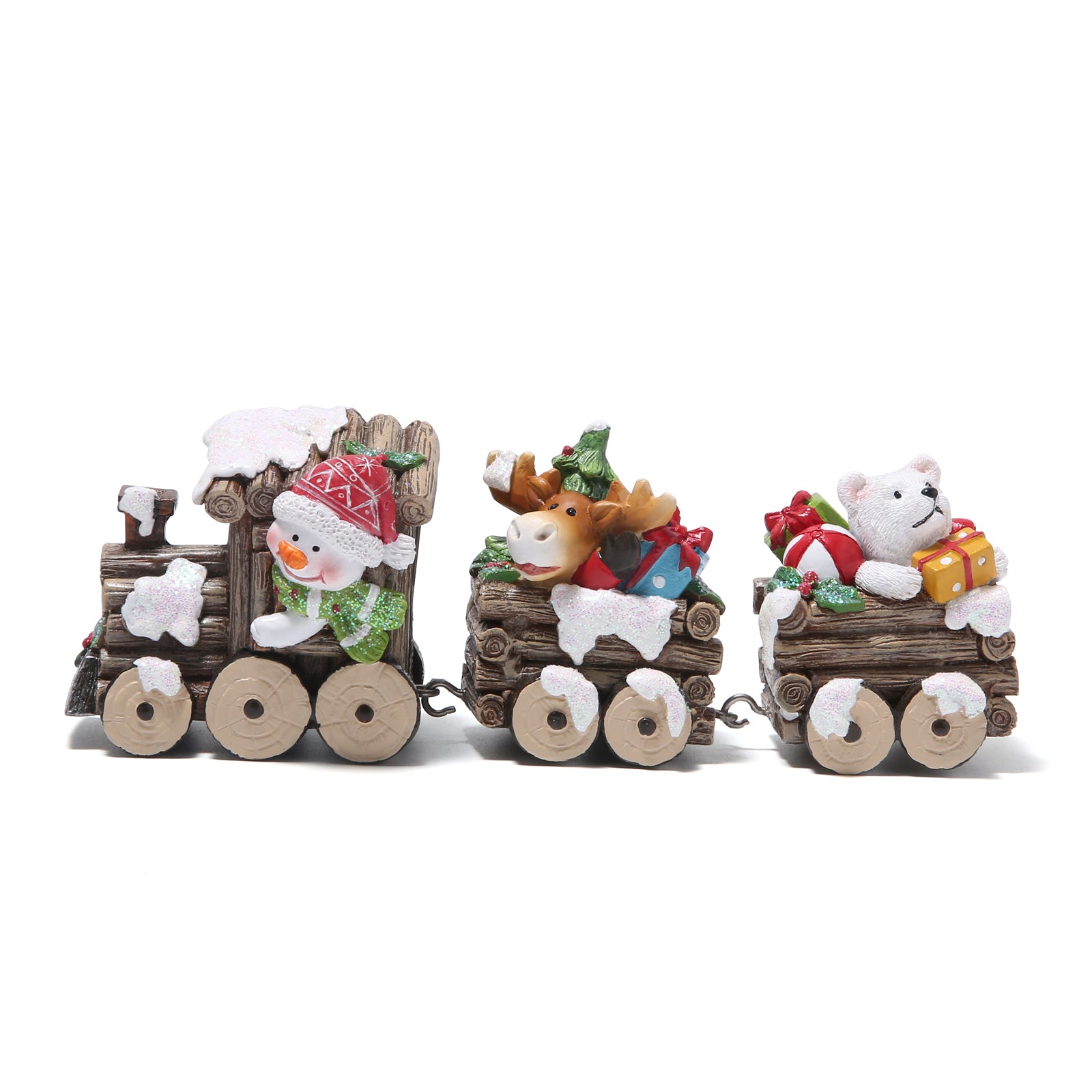 Hodao Christmas Small Train Figurines Decoration Gift Indoor