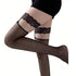 DIOZATIAN Women's Black Hosiery Lace Sheer Tights - Elegant Fishnet Stockings with High Waist & Comfortable Stretch
