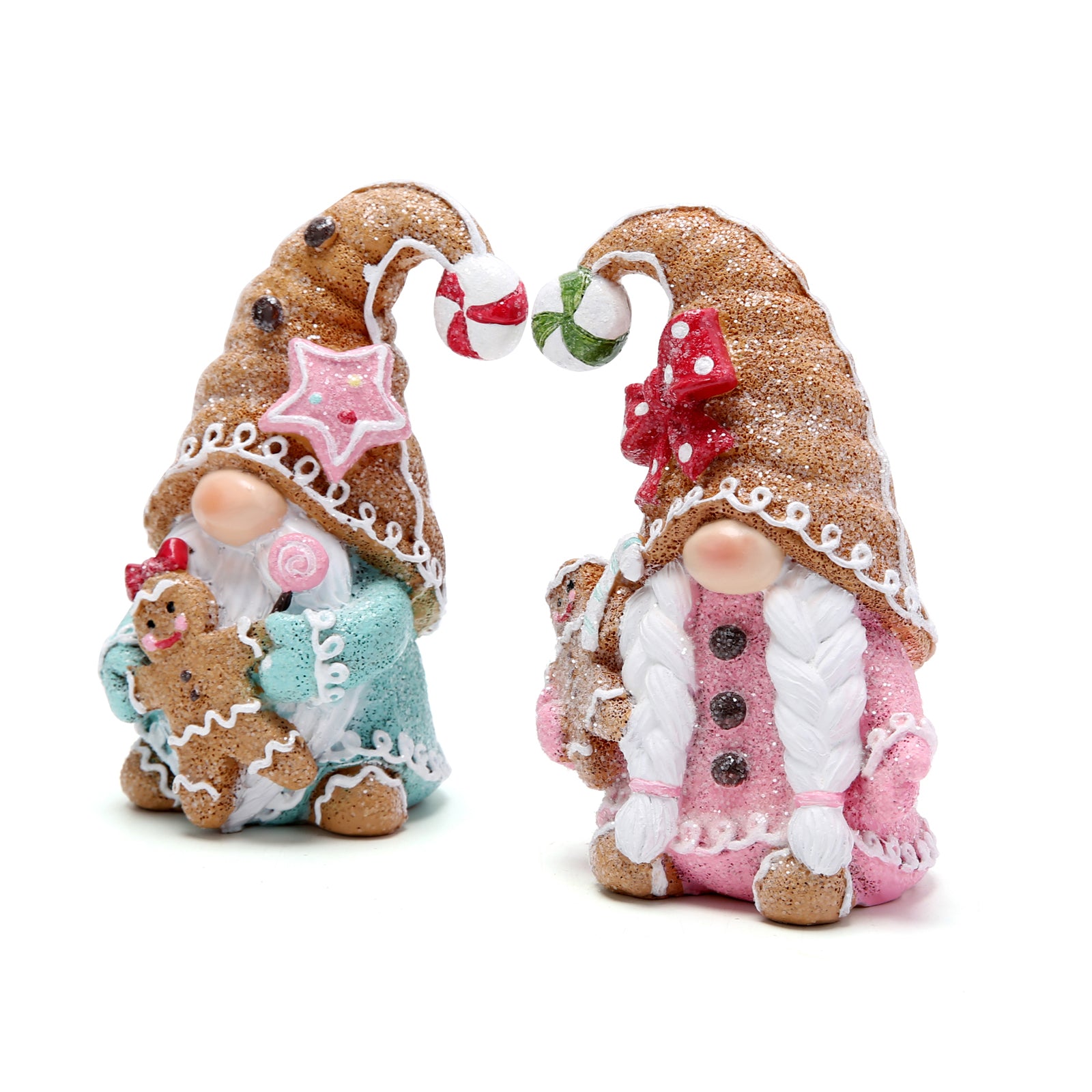 Hodao 2 PCS Christmas Gingerbread Man Gnomes