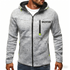 DIOZATIAN Gray S Size Hooded Athletic Jacket Track jackets- Lightweight Breathable Workout Zip-Up Sweatshirt for Men Women
