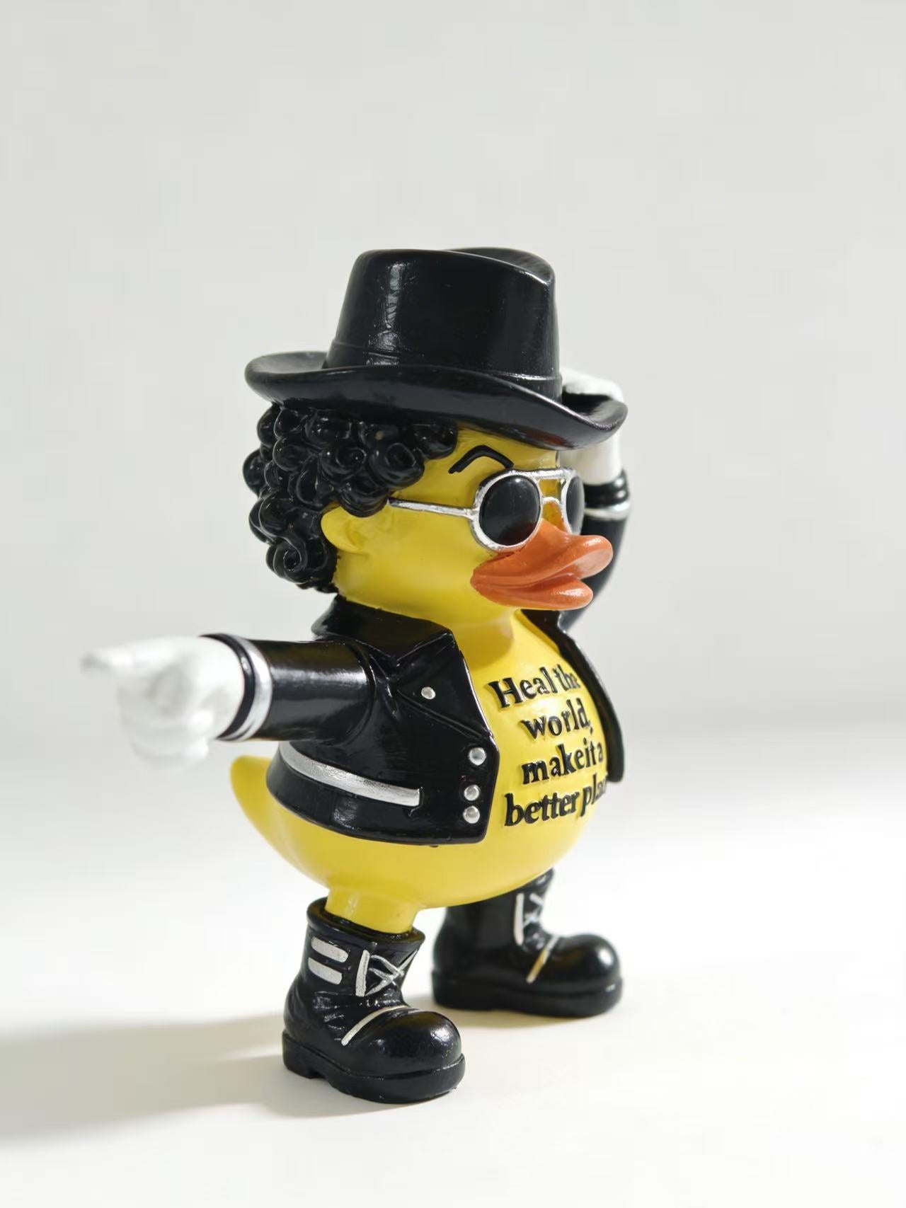 Hodao Michael Duck Figurine – 80s Pop Icon Vibe Reset Decor, Funny Gag Gift for Adults to Dance Through the Grind