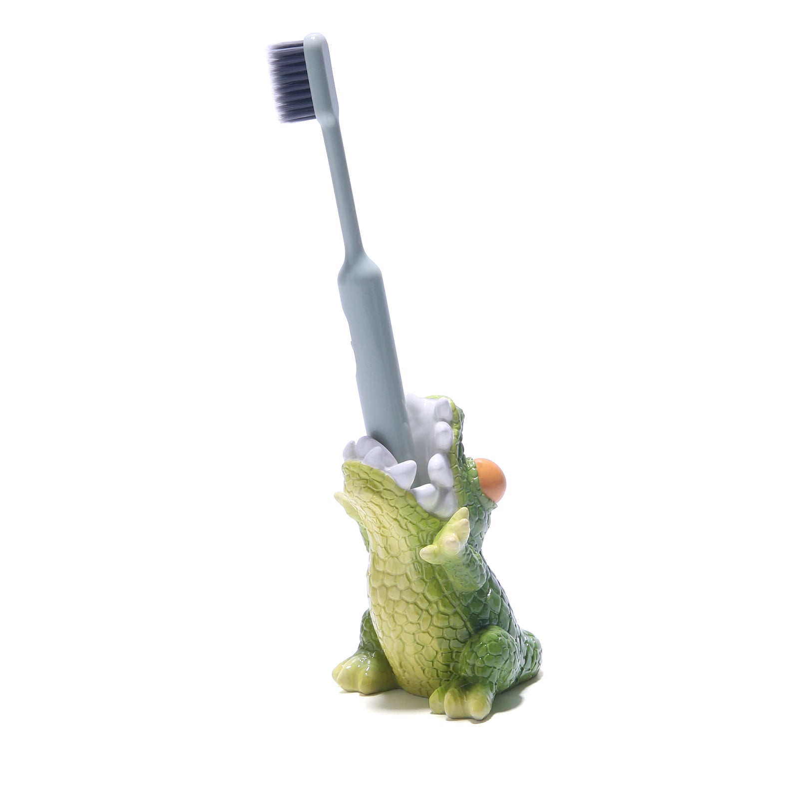 HODAO resin green small crocodile toothbrush holder