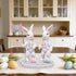 Hodao Astronaut Bunny Figurines – Space Easter Rabbit Decor with Flag & Moon Base, Cute Spring Tabletop Statue for Desk, Shelf & Nursery, Giftable Collectible Home Accent