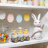 Hodao Easter Bunny Pulling Cart Figurine – Rabbit with Chicks in Painted Egg Wagon, Spring Tabletop Decor for Mantel & Tiered Tray, Giftable with “Happy Easter” Box Packaging