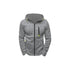 DIOZATIAN Gray S Size Hooded Athletic Jacket Track jackets- Lightweight Breathable Workout Zip-Up Sweatshirt for Men Women
