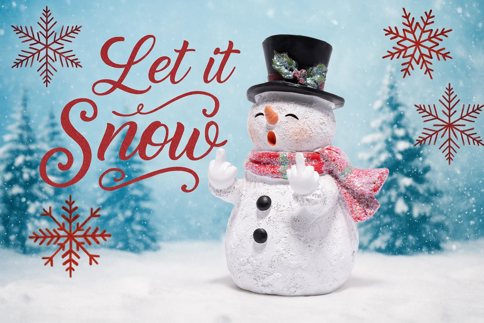 Hodao Funny Snowman Figurine – Whimsical Winter & Year-Round Home Decor