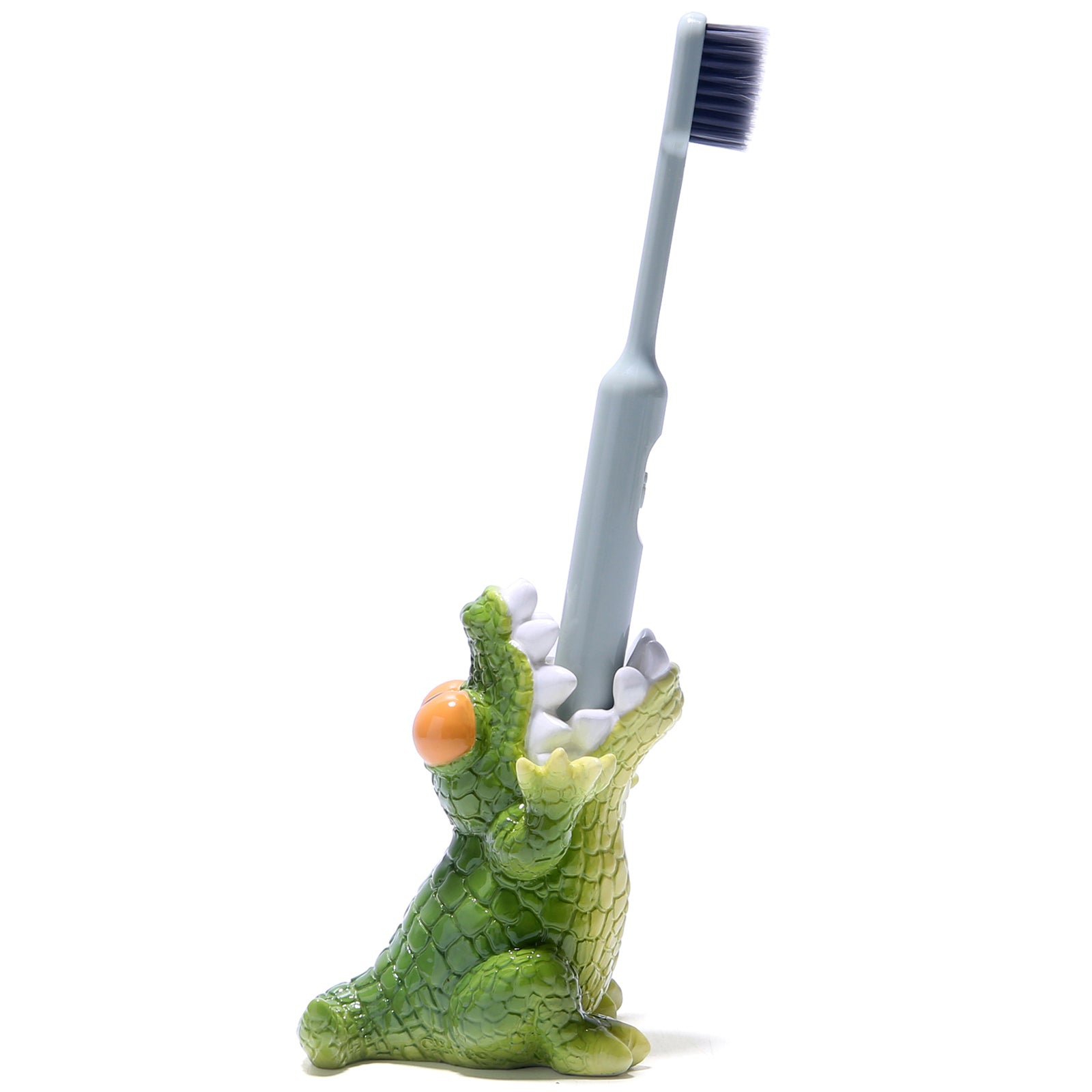 HODAO resin green small crocodile toothbrush holder