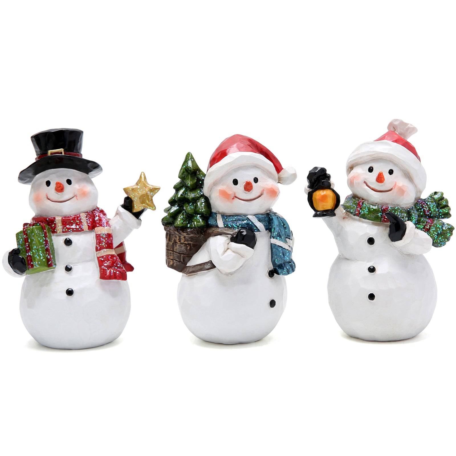 Hodao 3 PCS Christmas Snowman Decorations for Home Xmas Gifts