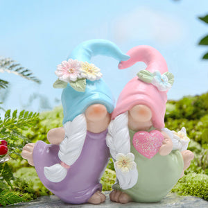 Hodao Summer Sisterhood Friendship Loving Gnomes Collectible Figurines