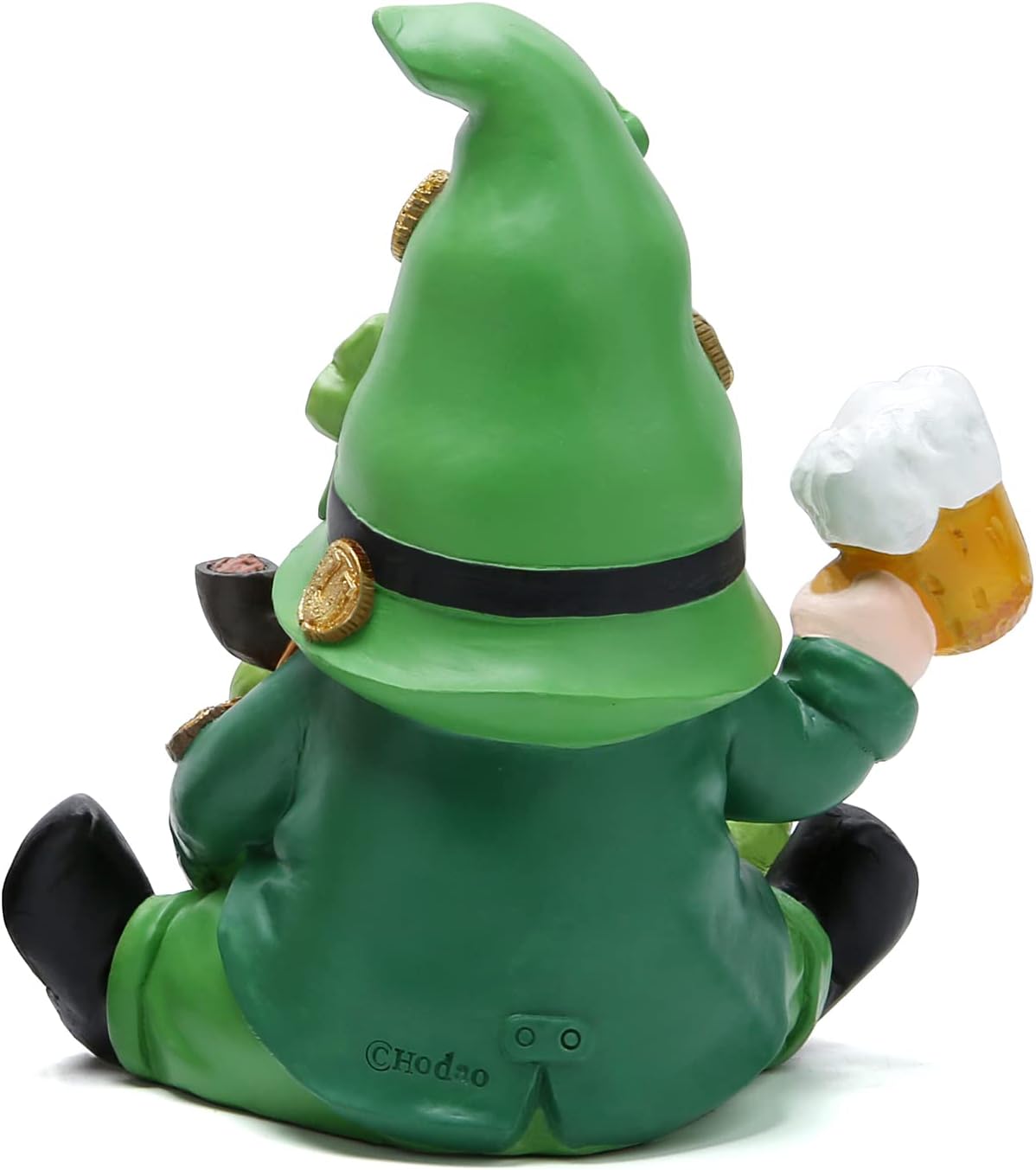 Hodao Green St Patrick's Day Handmade Gnome 6" H Resin Standing Figurine - Irish Elf Scandinavian Yule Nordic Spring Home Holiday Indoor Decorations