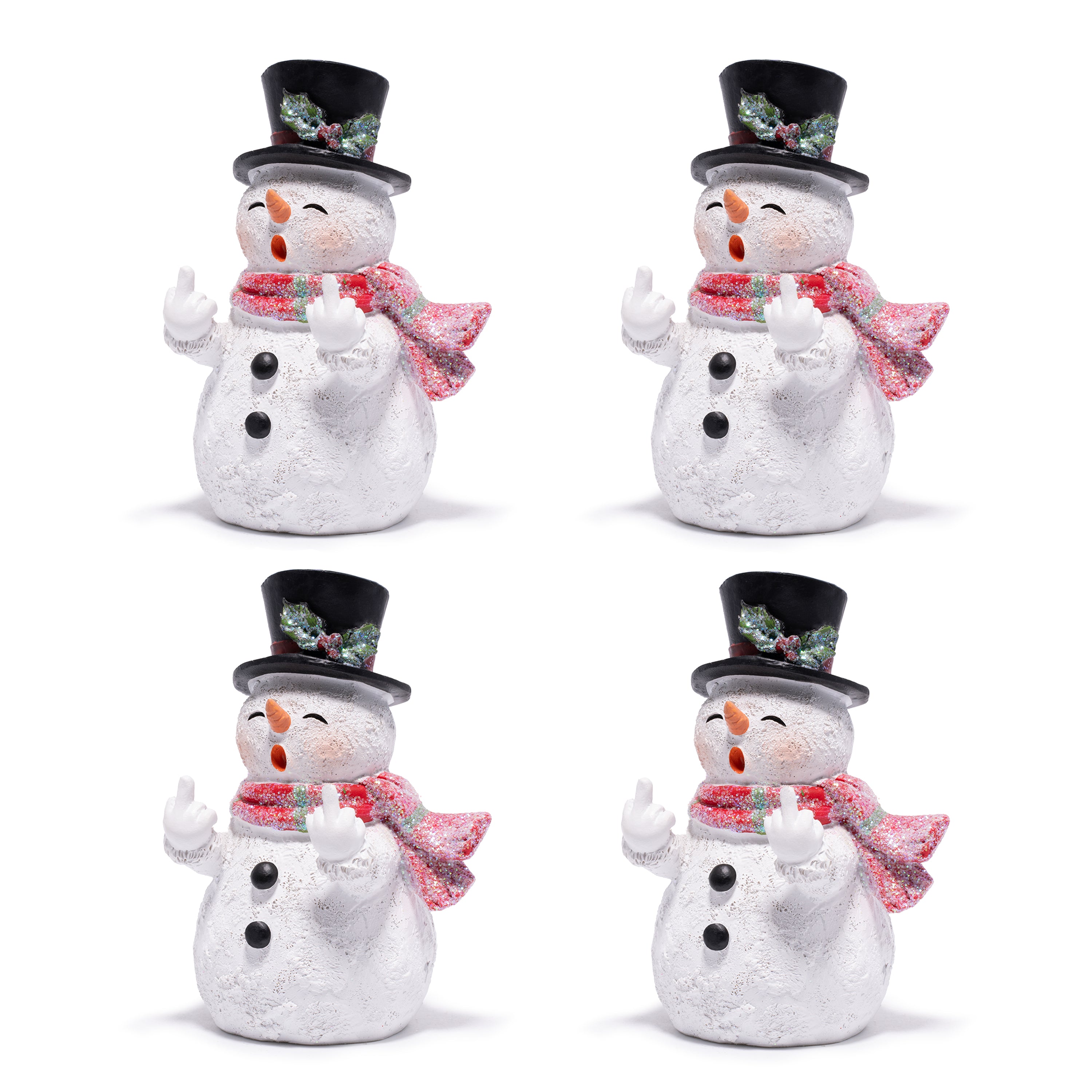 Hodao TikTok Viral Middle Finger Snowman – Naughty Christmas Decor & Funny Gag Gift for Adults
