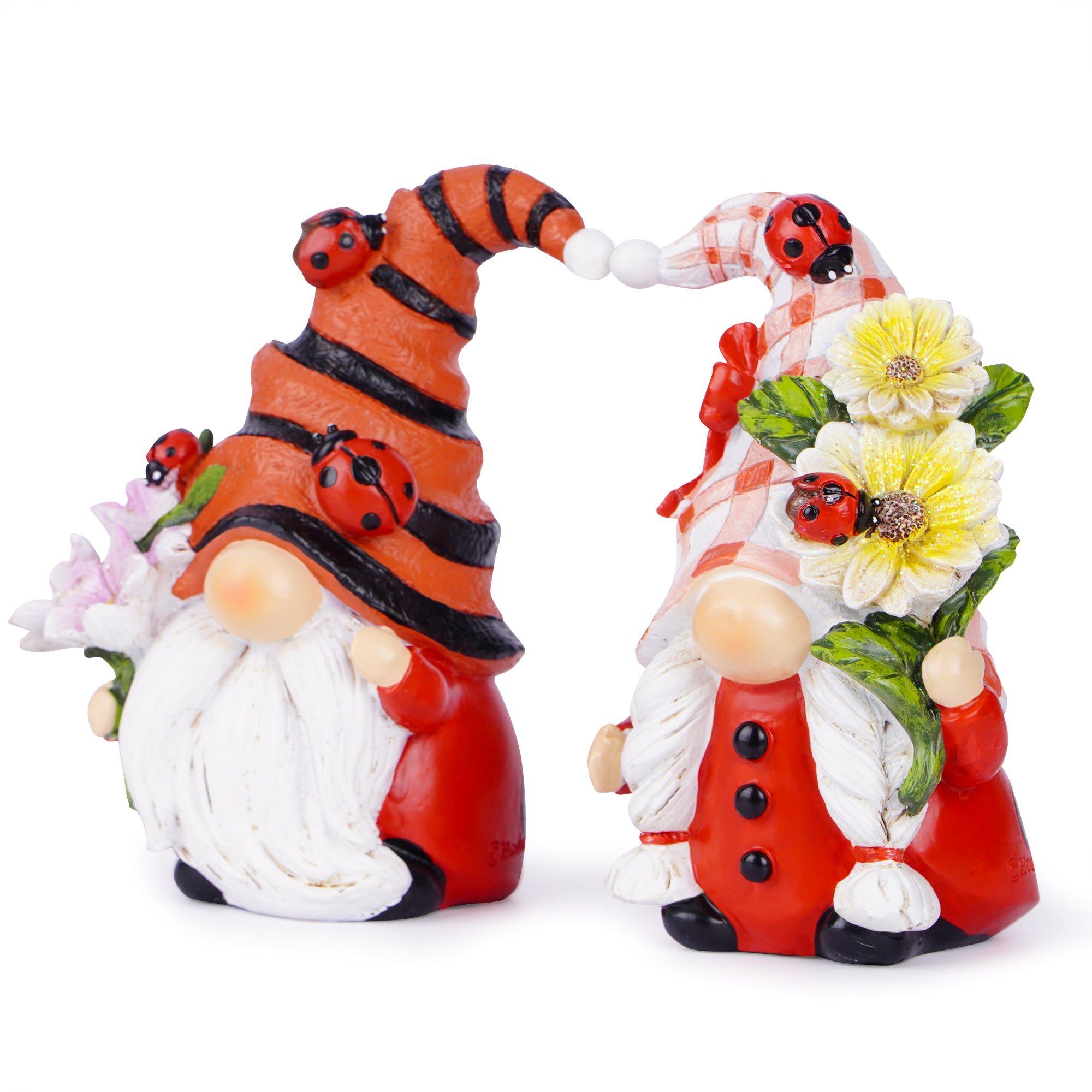 Spring Ladybug Dwarfs Adorn Ladybug Lovers Dwarfs Adorn Gifts Summer Dwarfs Statue Ladybug Dwarfs Outdoor Garden Adorn Ladybug sculptures present to mom and Grandma