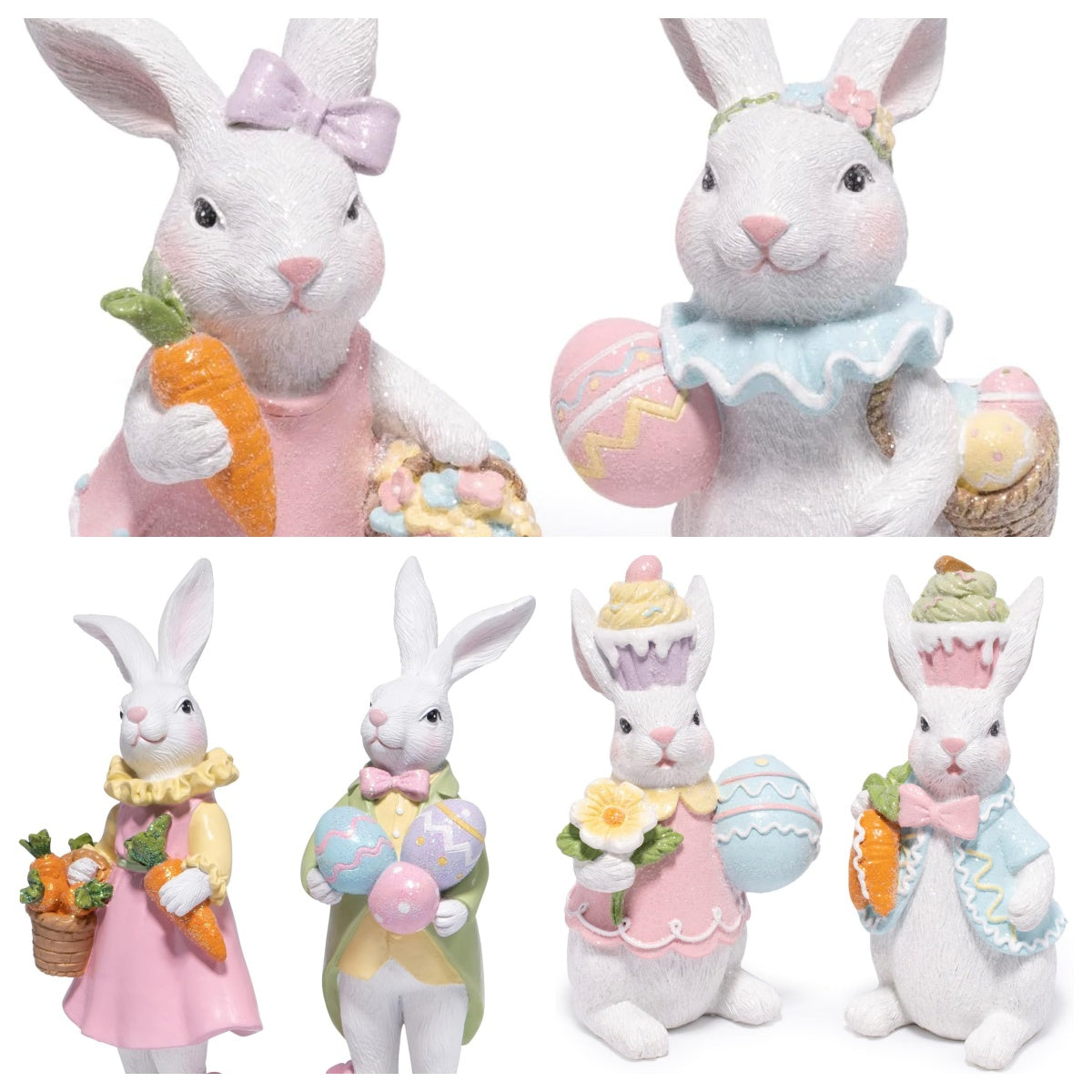 Hodao Easter Bunny Resin Figurines Collection