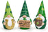 Hodao St. Patrick’s Gnomes Figurines— Hand-Painted Resin Leprechaun Gnomes with Pot of Gold, Horseshoe & Shamrock, Lucky Green Home Decor & Gift
