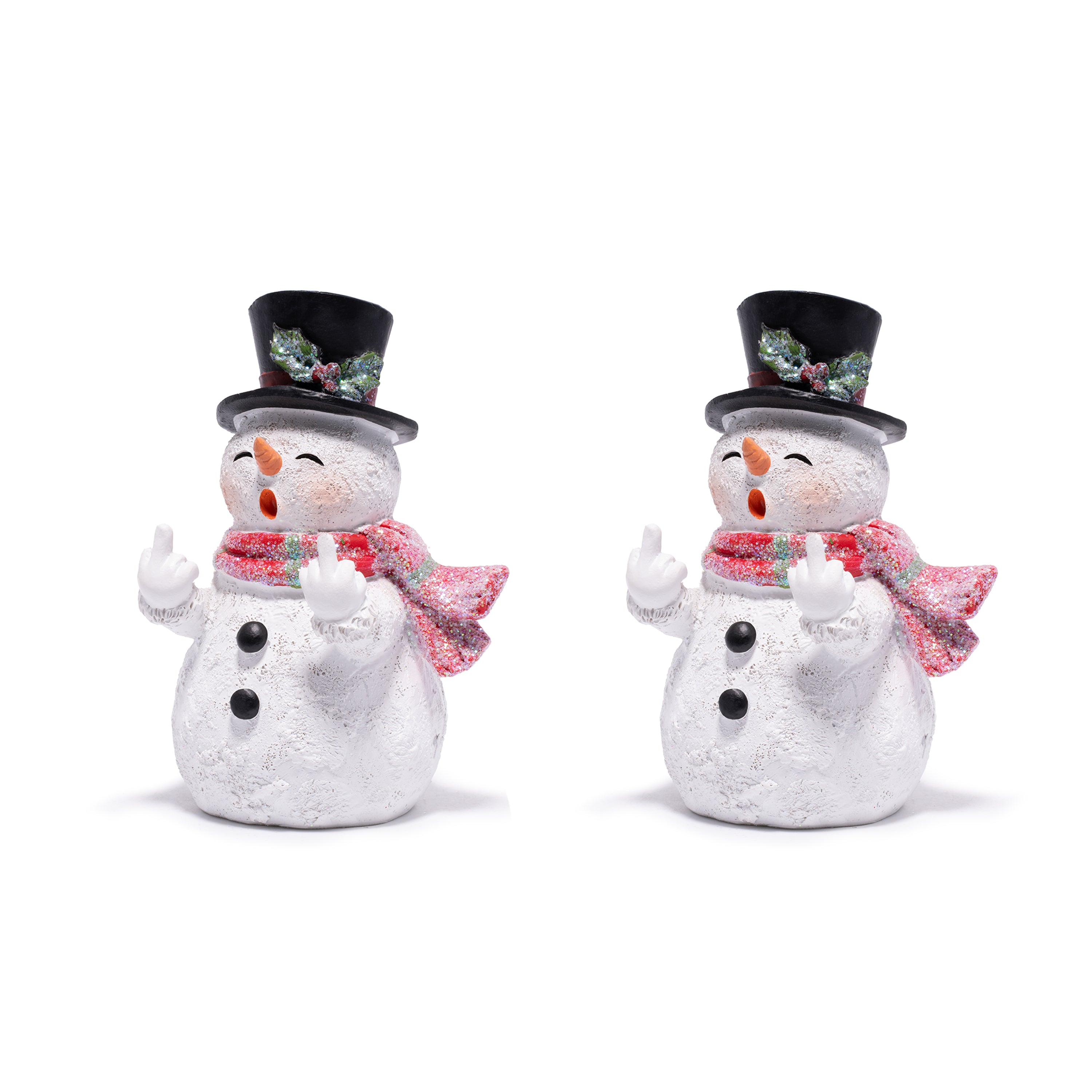Hodao TikTok Viral Middle Finger Snowman – Naughty Christmas Decor & Funny Gag Gift for Adults