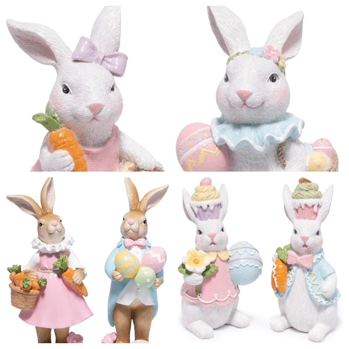 Hodao Easter Bunny Resin Figurines Collection