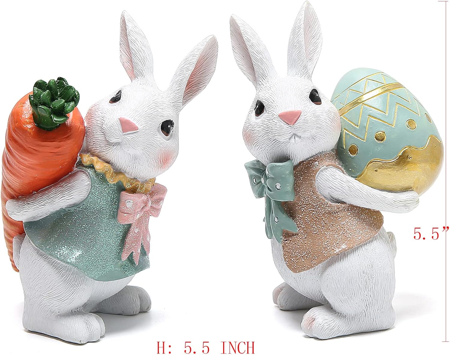 Hodao Easter Bunny Resin Figurines Collection