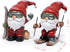 Hodao Christmas Elf Skiing Figurine Decoration – Winter Holiday Elf on Skis, Adorable Holiday Tabletop Ornament, Ski Lodge Decor, Mantel, Shelf & Table Centerpiece Christmas Decorations