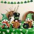 Hodao 3 PCS St Patricks Day Gnome Decorations Beard Elf for St Patrick's Day Decor Home Table Ornament Decor Dwarf Figurines for St. Patricks Day Gifts Green Irish Handmade Gnome Decoration