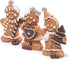 Hodao Christmas Gingerbread Figurines Set of 3, Cute Gingerbread Men Holding Heart, Candy Cane & Christmas Tree, Holiday Party Tabletop Decoration for Home, Kitchen, Living Room Decor