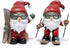Hodao Christmas Elf Skiing Figurine Decoration – Winter Holiday Elf on Skis, Adorable Holiday Tabletop Ornament, Ski Lodge Decor, Mantel, Shelf & Table Centerpiece Christmas Decorations