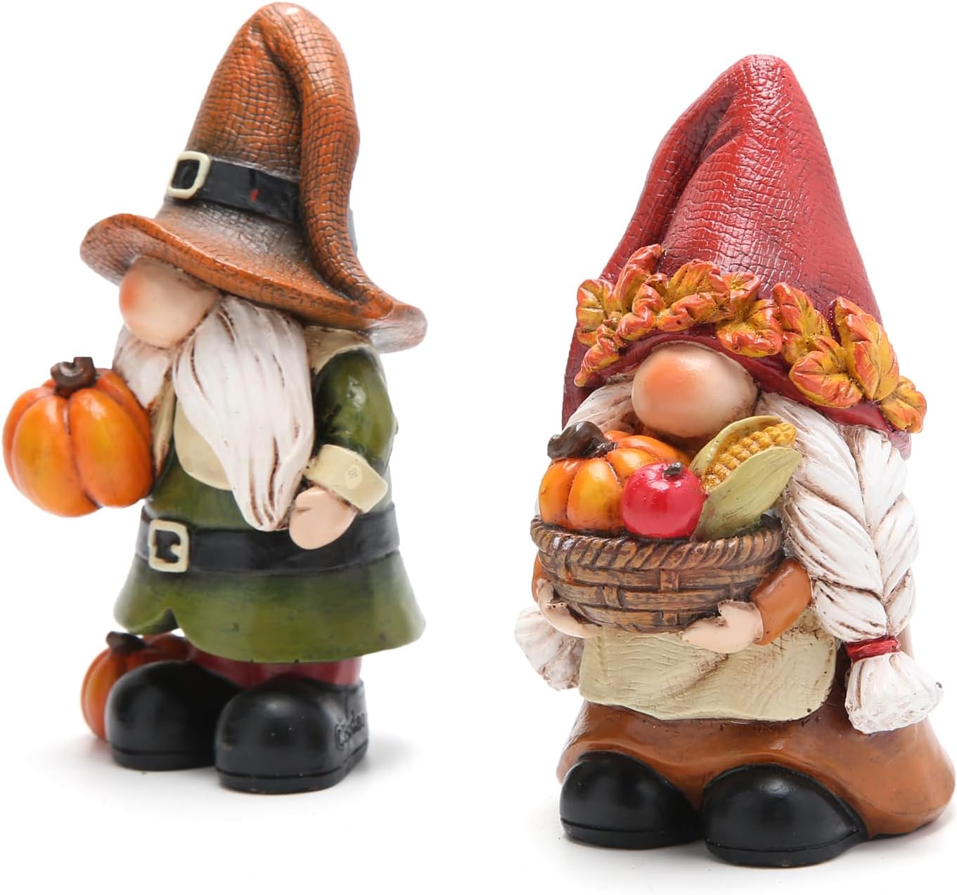 Hodao Thanksgiving Pumpkin Decorations Gnome Elf Collectibles Home Decor Thanksgiving Pumpkin Gnomes Charming Fall Collectibles for Home Decor and Unique Gifts(2 PCS)