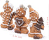 Hodao Christmas Gingerbread Figurines Set of 3, Cute Gingerbread Men Holding Heart, Candy Cane & Christmas Tree, Holiday Party Tabletop Decoration for Home, Kitchen, Living Room Decor