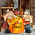 Hodao Fall Thanksgiving Resin Scarecrow Pumpkin Figurines